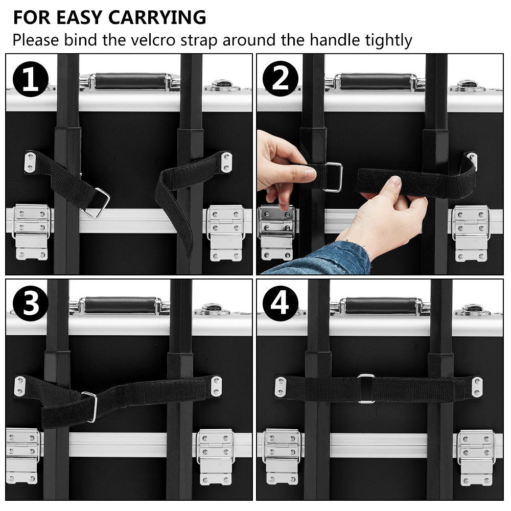 Omysalon MCA301 2-in-1 Aluminum Rolling Makeup Train Organizer