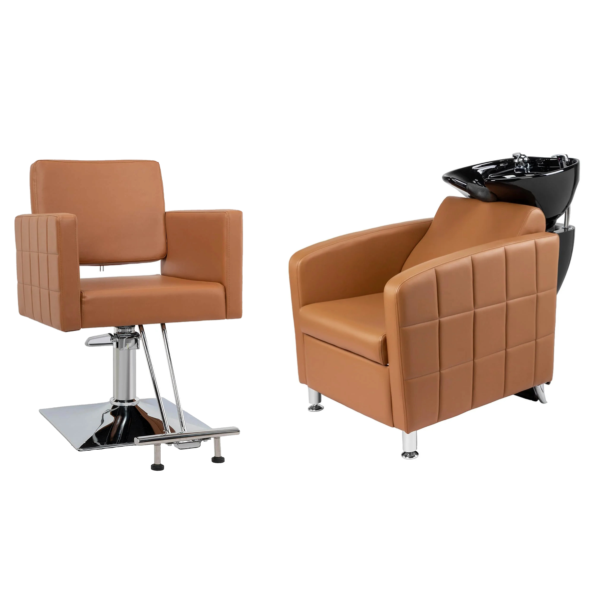OmySalon Modern Salon Shampoo Bowl Unit & Salon Chair Bundle