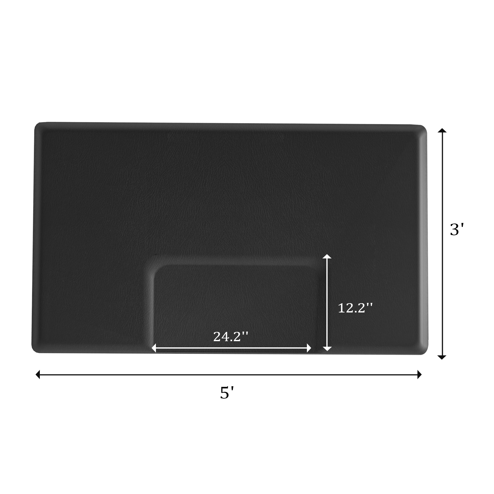 OmySalon Rectangle Anti Fatigue Mat Salon Barber Mat for Square Base Styling Chair 1/2in 3/4in Thick