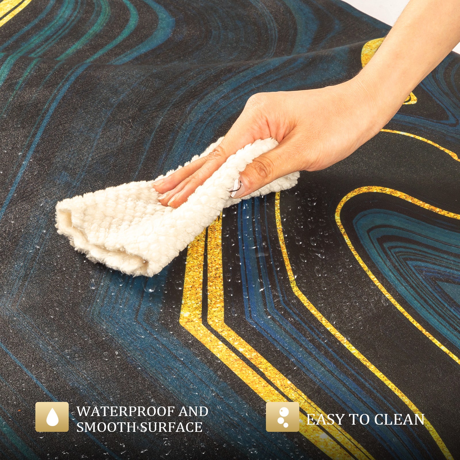 OmySalon 3'x5' Semi Circle Salon Anti Fatigue Mat with Round Cutout 5/8" Thick