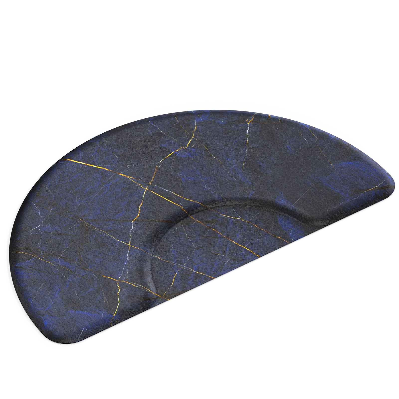 OmySalon 3'x5' Semi Circle Salon Anti Fatigue Mat with Round Cutout 5/8" Thick