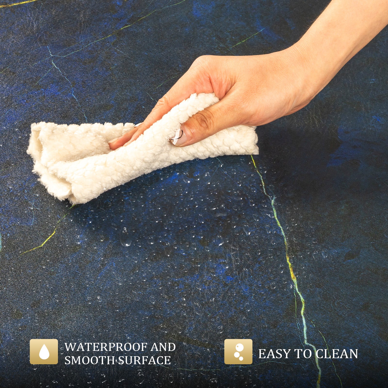 OmySalon 3'x5' Semi Circle Salon Anti Fatigue Mat with Round Cutout 5/8" Thick