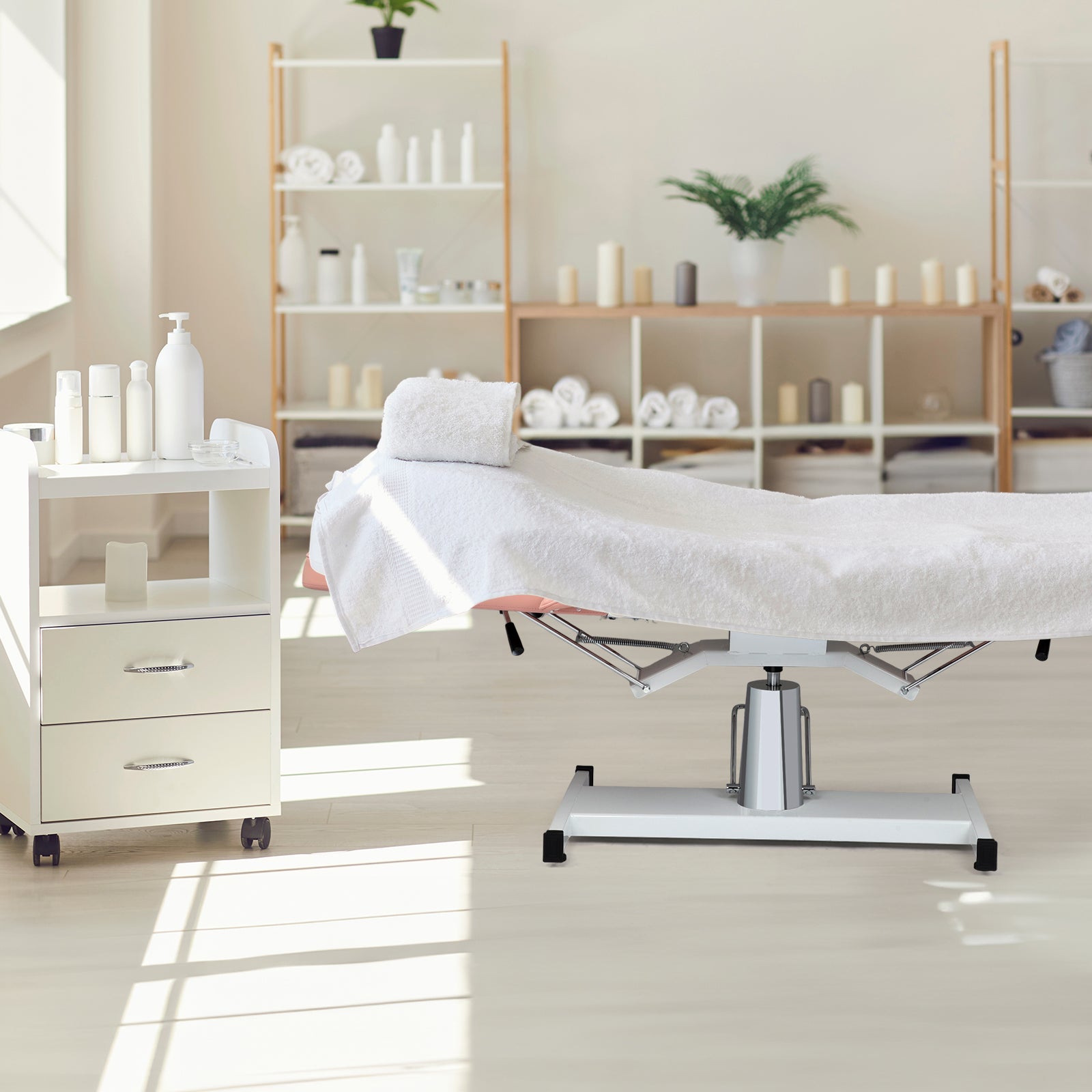 OmySalon SBWP 73in 360 Degree Rotating Hydraulic Height Adjustable Facial Massage Bed