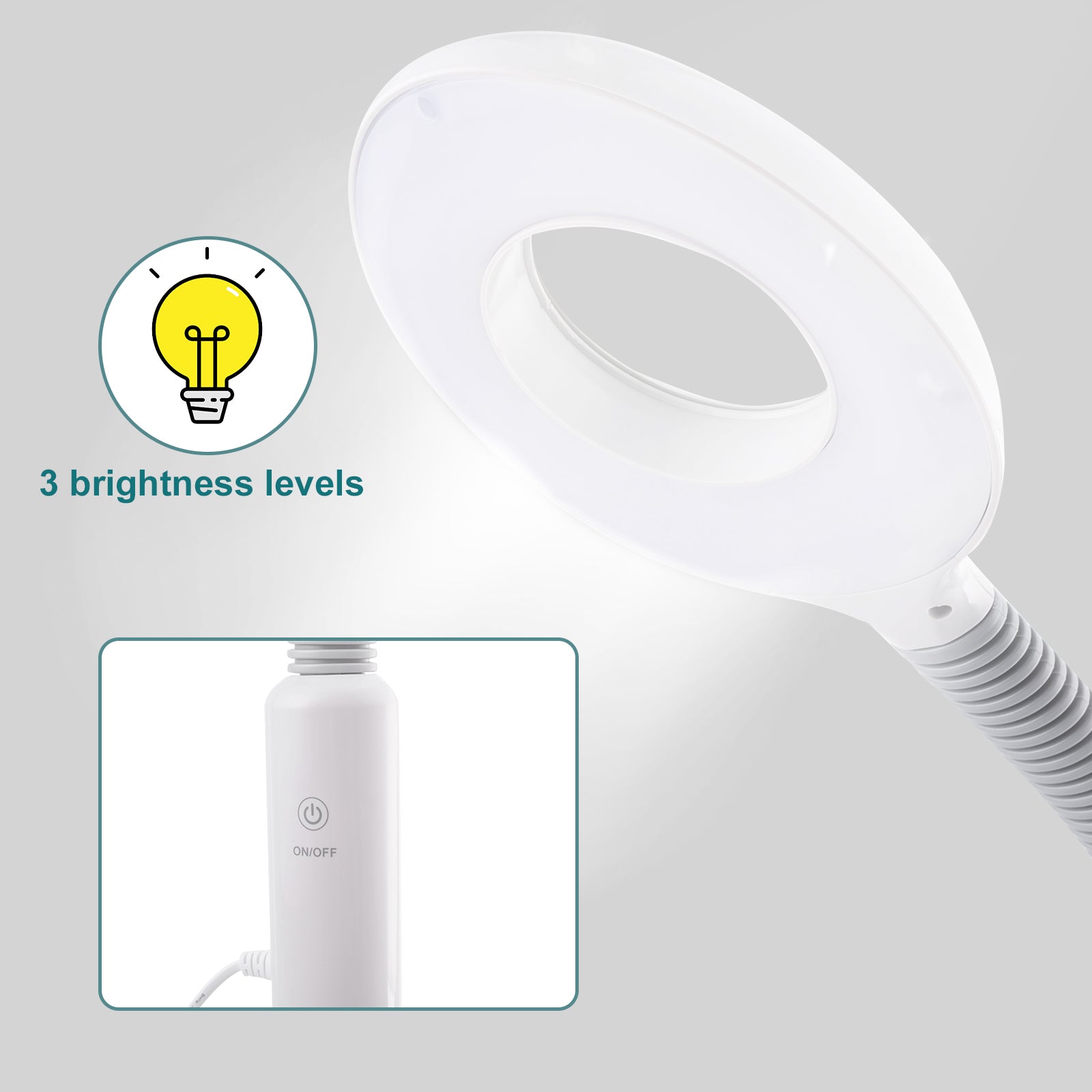 OmySalon 2 in 1 Professional Touch Screen Facial Steamer with 5X Magnifying Lamp