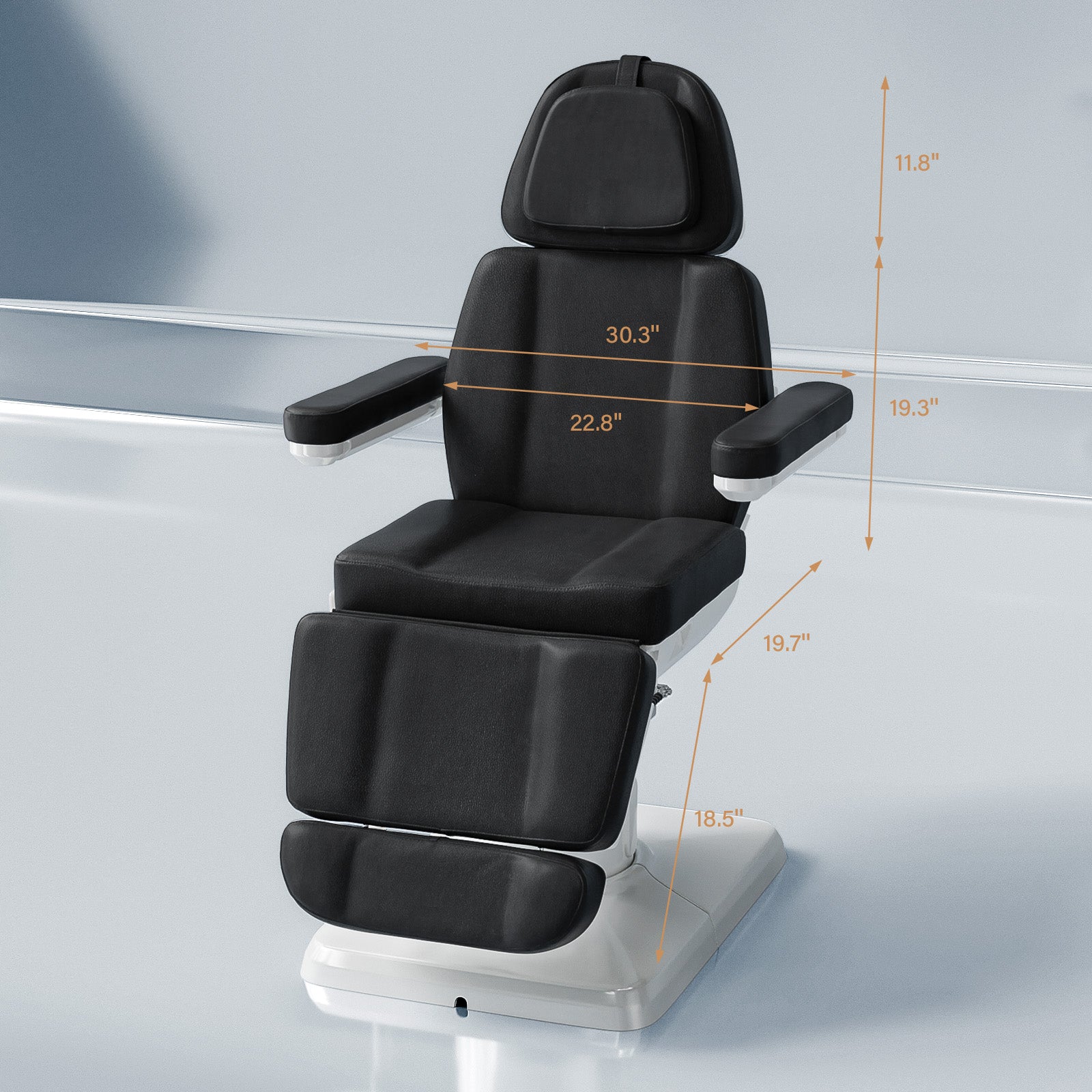 OmySalon LBT3 73in Multi-function 120° Rotation Electric Remote One-touch Operate 3 Motors Facial Massage Bed