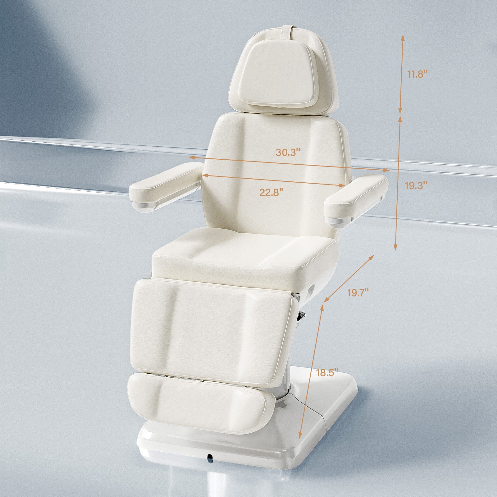 OmySalon LBT3 73in Multi-function 120° Rotation Electric Remote One-touch Operate 3 Motors Facial Massage Bed