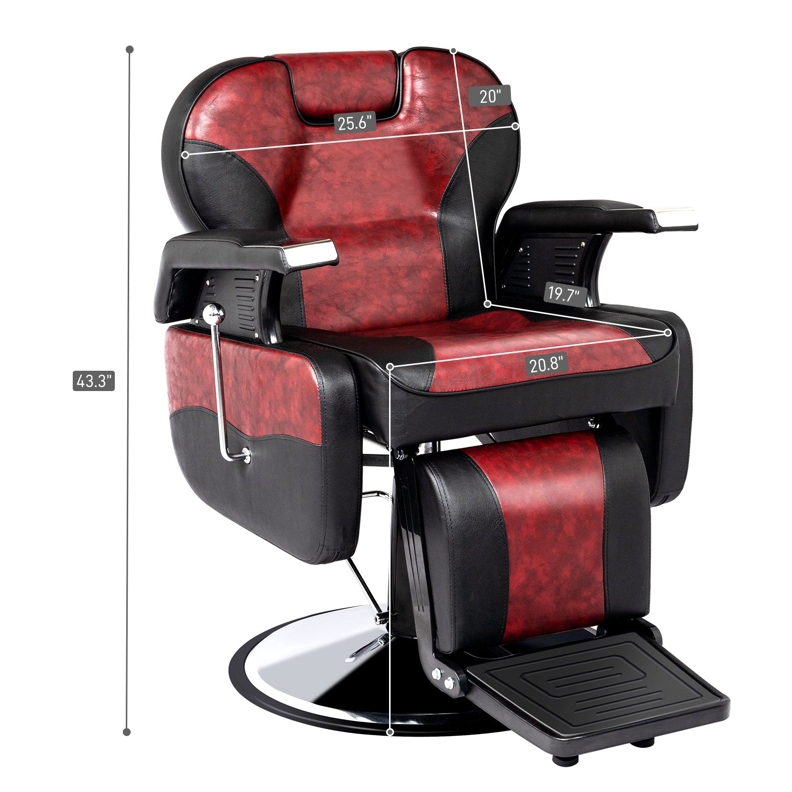 OmySalon Hydraulic Barber Chair Heavy Duty