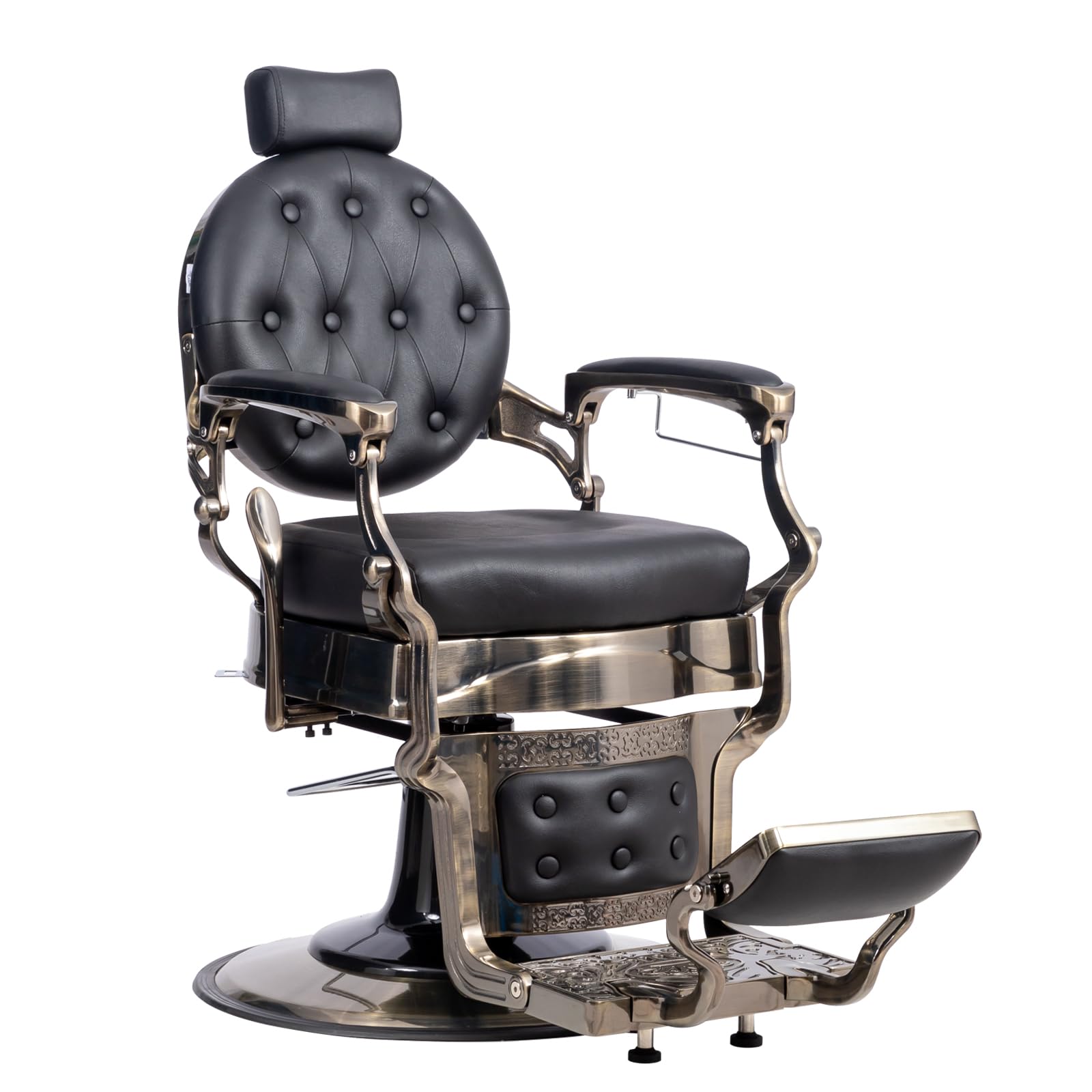 OmySalon BC1601 Vintage Style Heavy Duty Hydraulic Recline Barber Chair