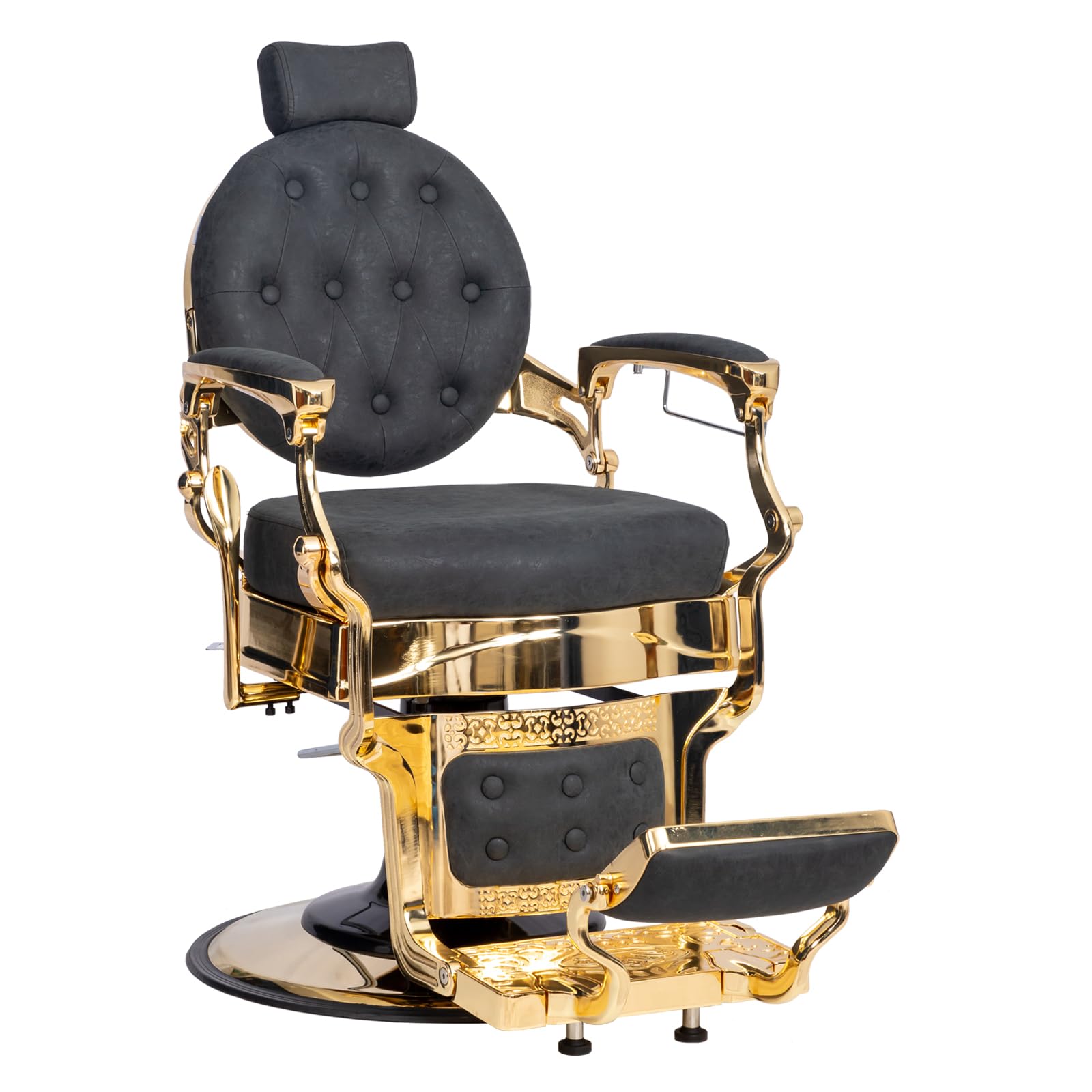 OmySalon BC1601 Vintage Style Heavy Duty Hydraulic Recline Barber Chair