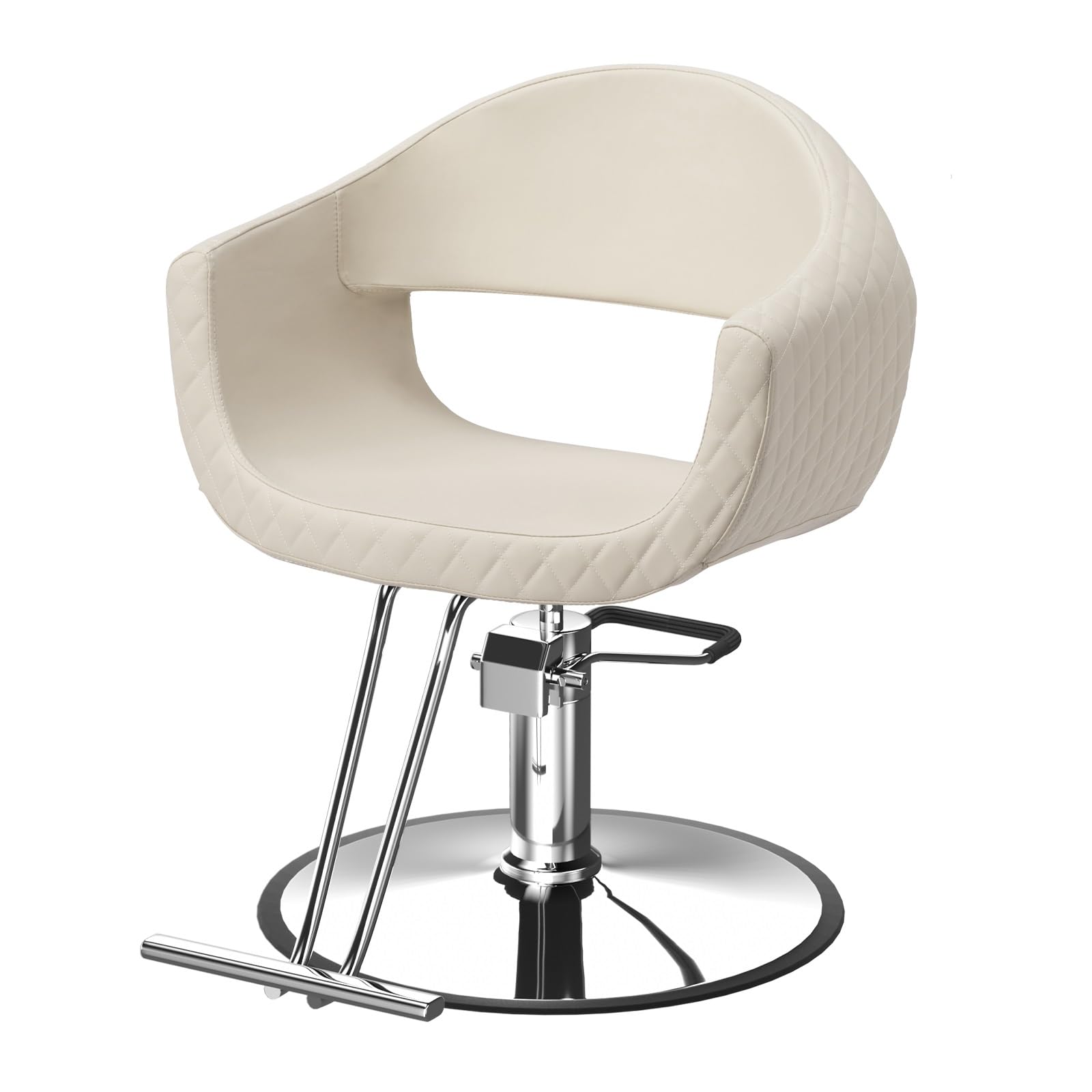 OmySalon SC3201 Eye-catching Rhombus Stitch Pattern Extra Wide Seat Hair Stylist Salon Chair
