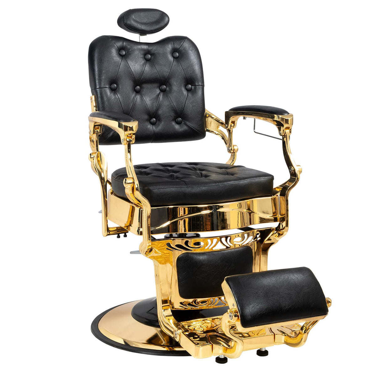 OmySalon PH705 Vintage Style Heavy Duty Hydraulic Recline Square Backrest Barber Chair