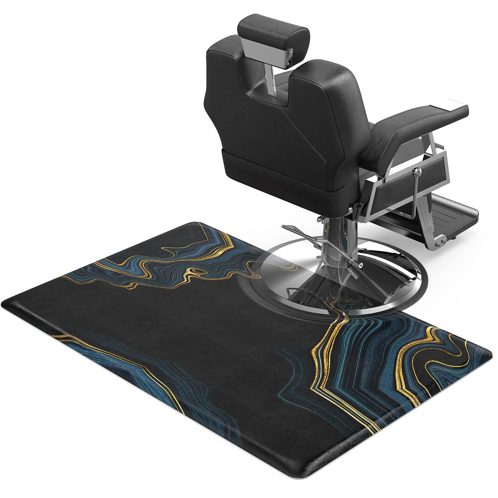 OmySalon Rectangle Salon Anti Fatigue Mat for Round Base Hair Stylist