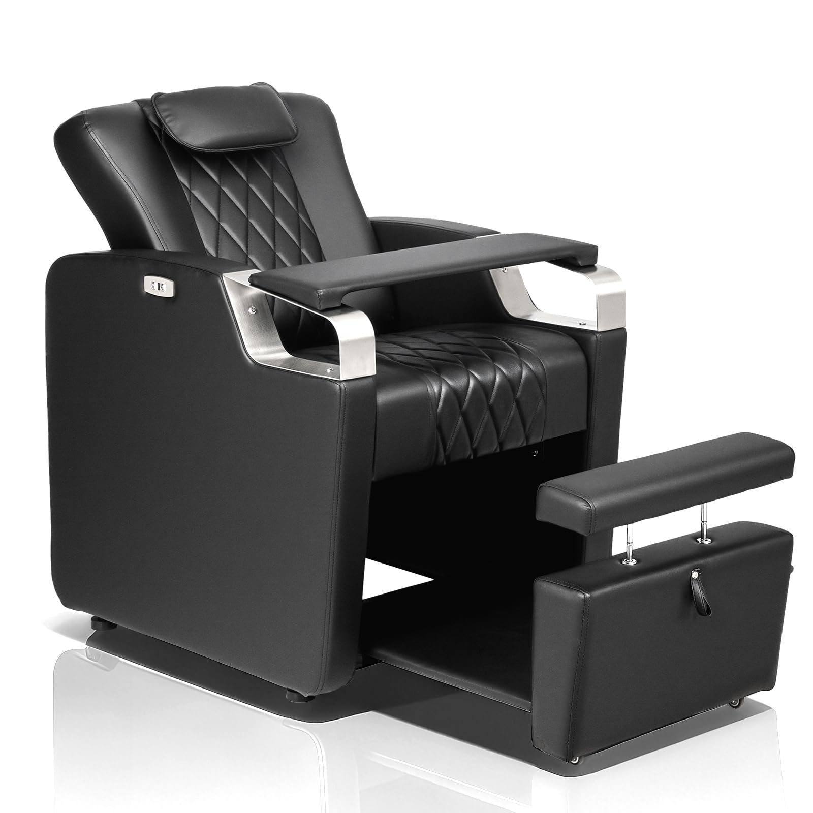 OmySalon PCE-WRS Electric Pedicure Chair with Adjustable Backrest & Movable Hand Pillow & Hidden Storage Platform