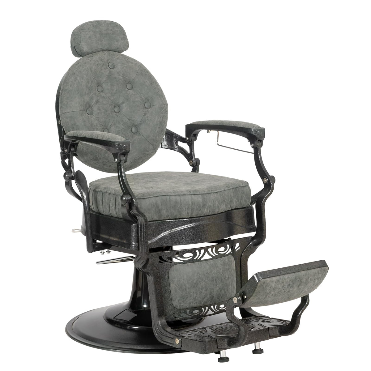 OmySalon PH697 Vintage Style Heavy Duty Hydraulic Recline Barber Chair