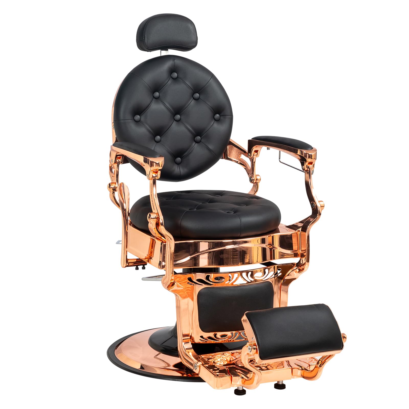 OmySalon BC1101 Vintage Style Heavy Duty Hydraulic Recline Barber Chair