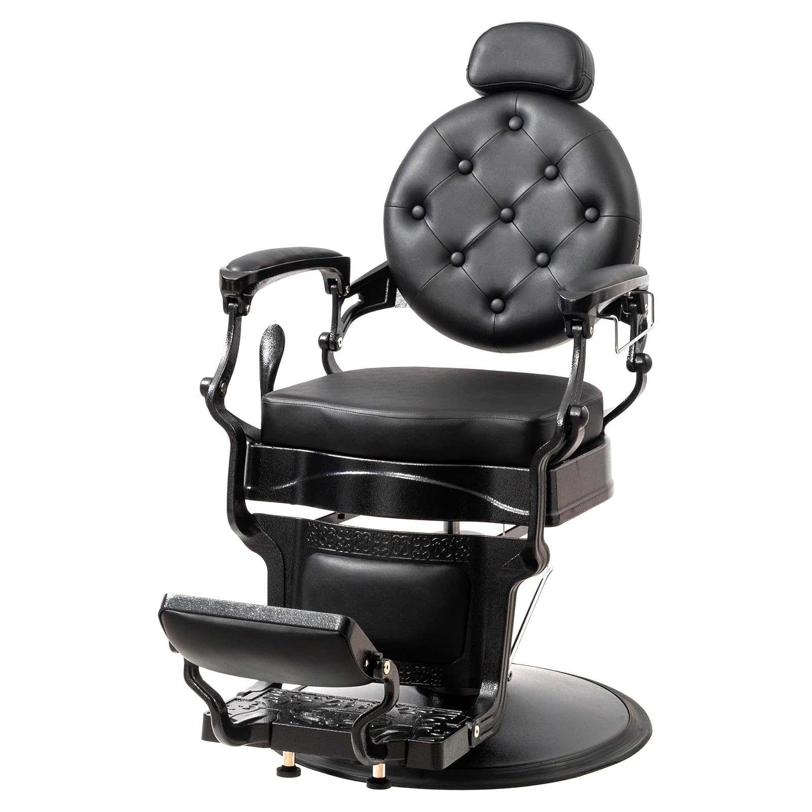 OmySalon BC1604 Retro Heavy Duty Hydraulic Recline Barber Chair