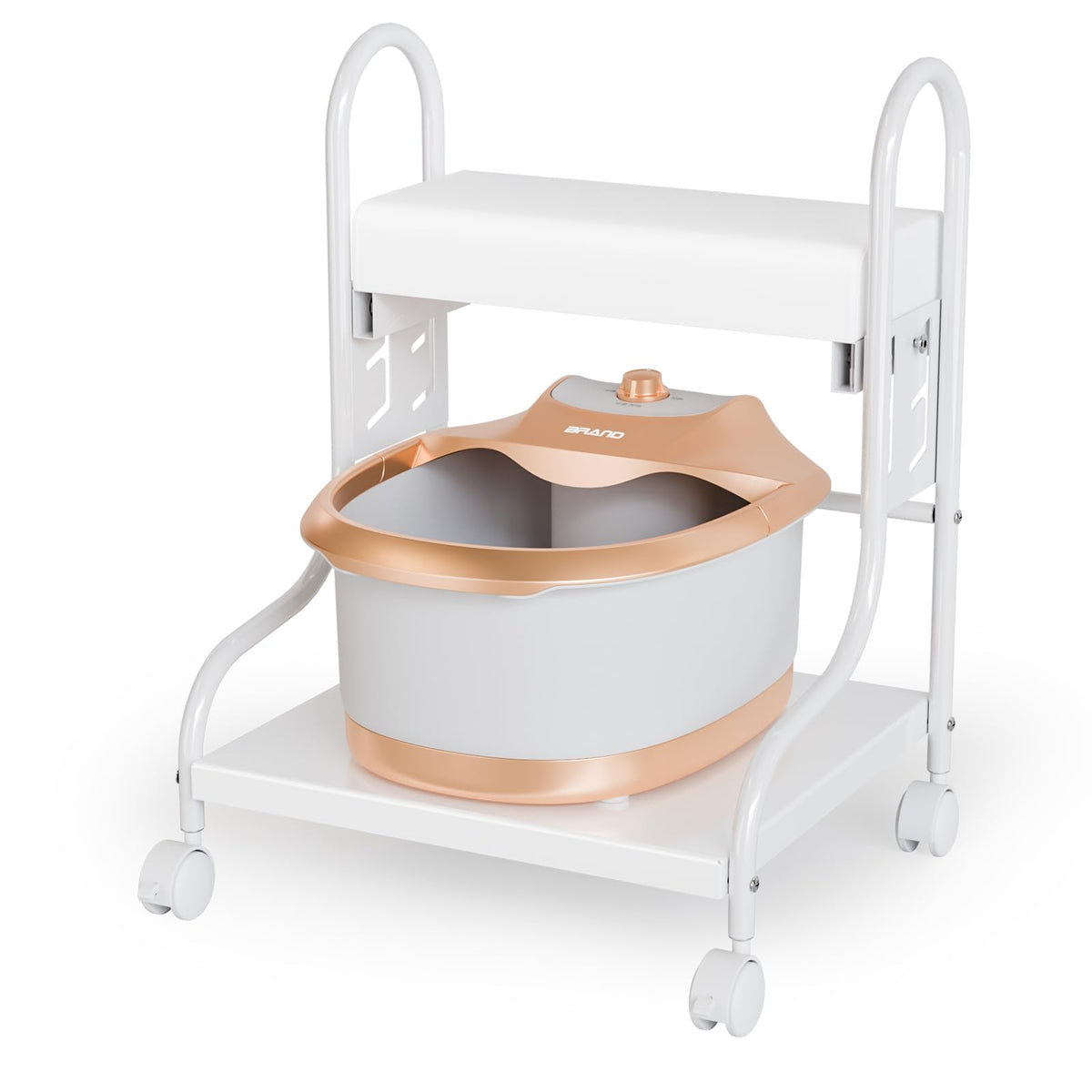 OmySalon SFBC Portable Adjustable Height Pedicure Foot Bath Trolley Cart