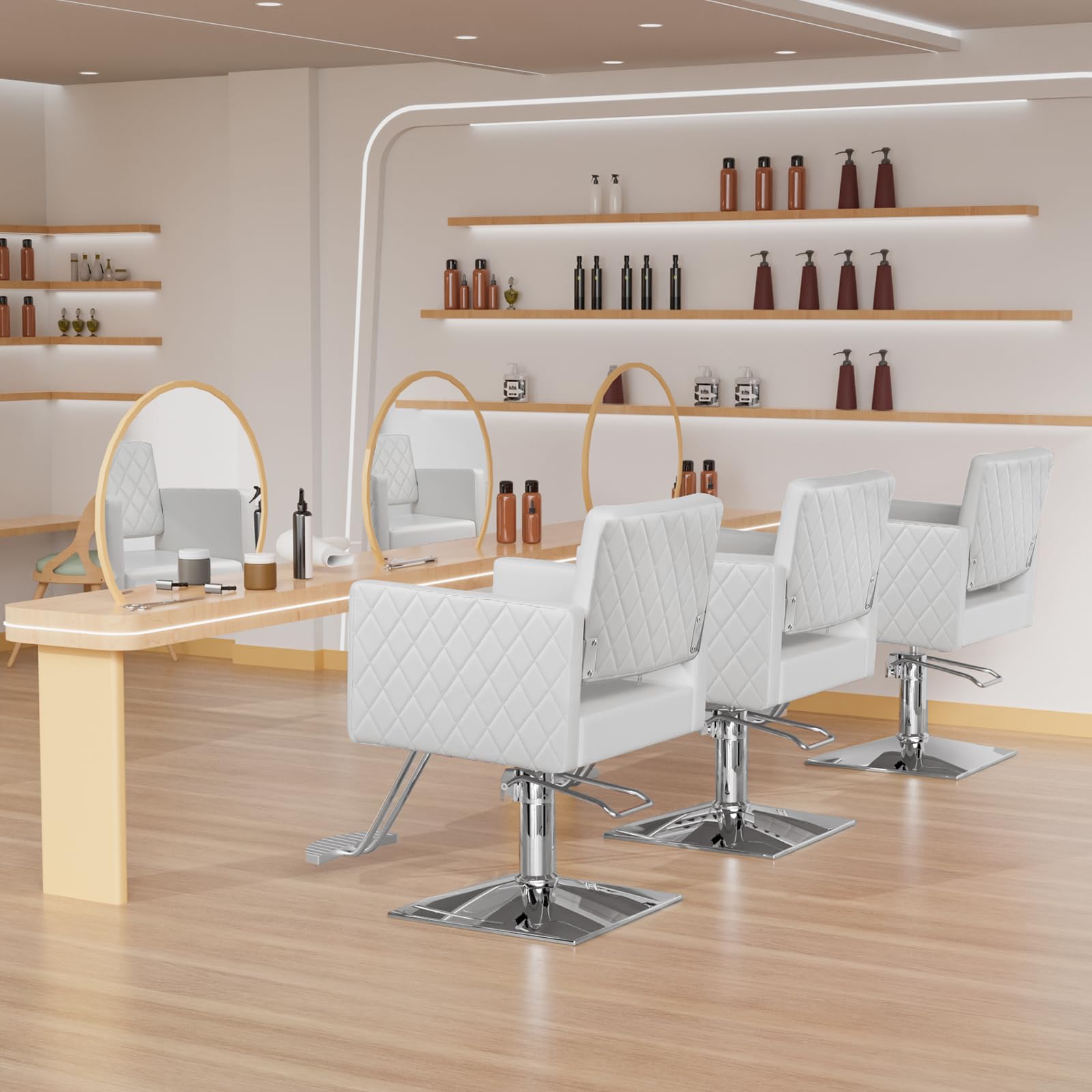 OmySalon SC2002 Heavy Duty Hydraulic Wide Seat Hair Stylist Salon Chair
