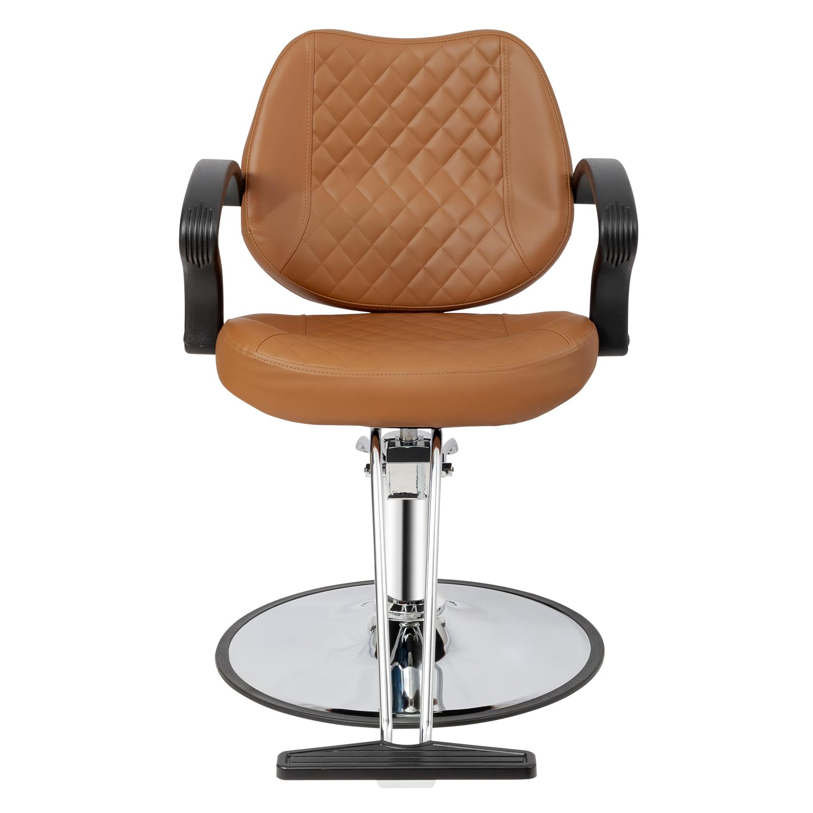 OmySalon SC2901 Ergonomic 360-Degree Swivel Hydraulic Hair Stylist Salon Chair with Curved Armrests