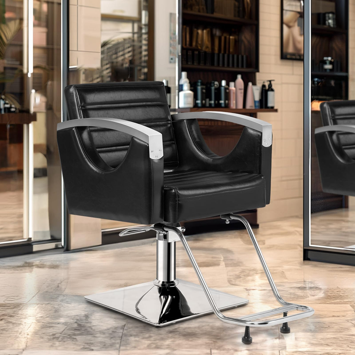 OmySalon SC2601 Heavy Duty Hydraulic Wide Seat Stylist Salon Chair