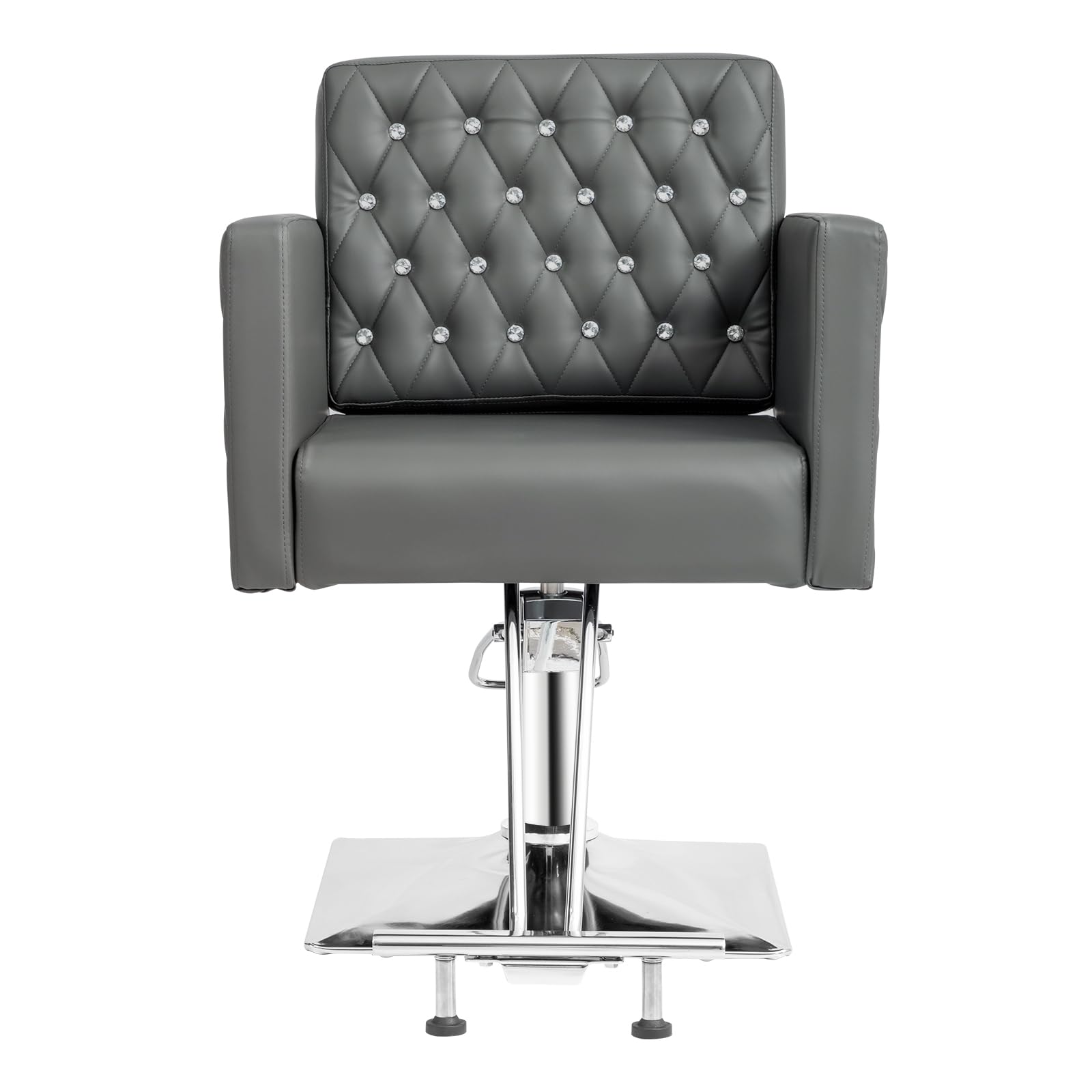 OmySalon SC2801 Modern Heavy Duty Hydraulic Swivel Hair Stylist Salon Chair with Curved Armrests