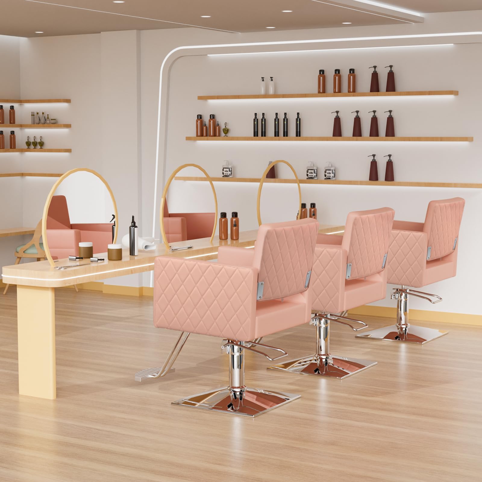OmySalon SC2002 Heavy Duty Hydraulic Wide Seat Hair Stylist Salon Chair
