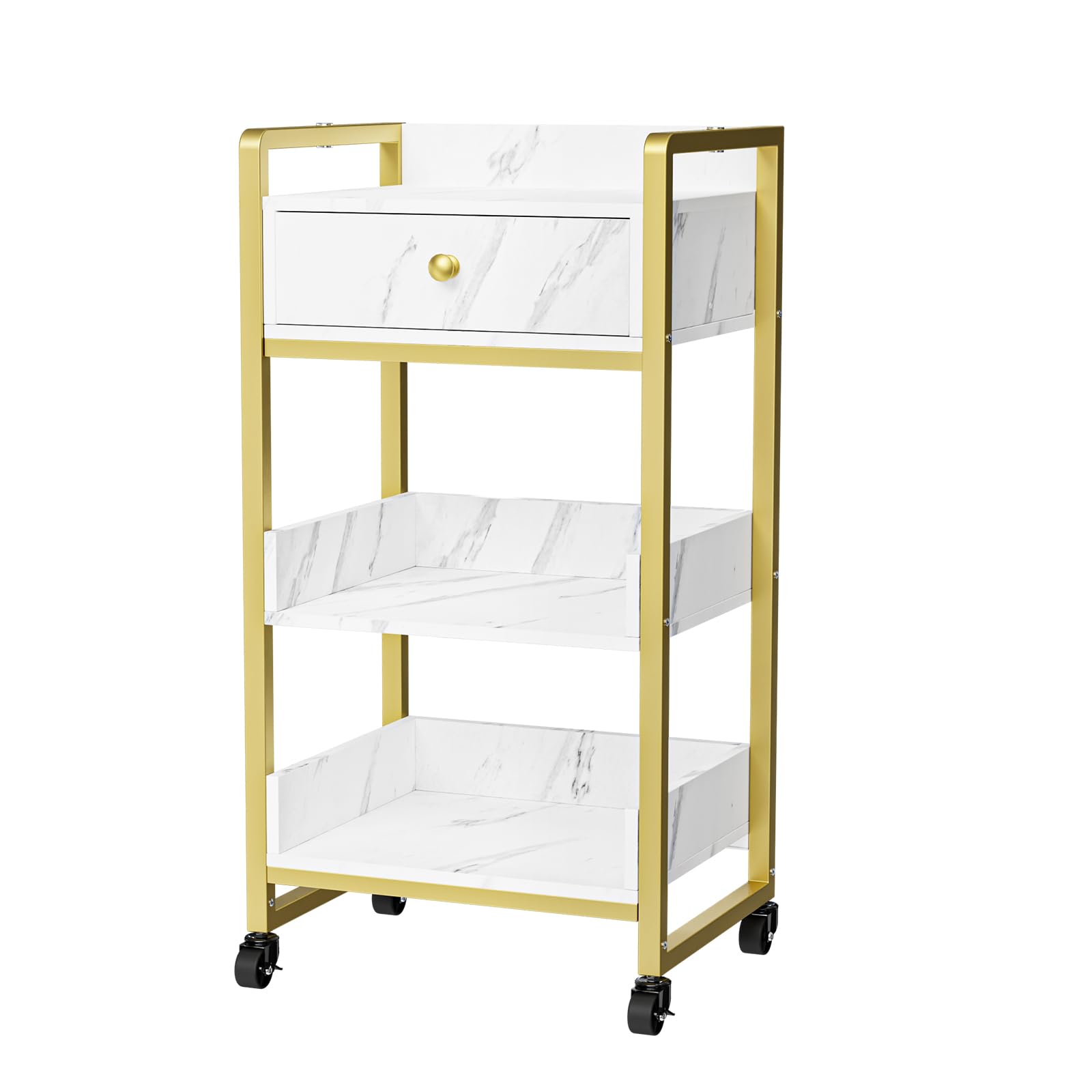 OmySalon Rolling Utility Esthetician Trolley Cart with Wheels