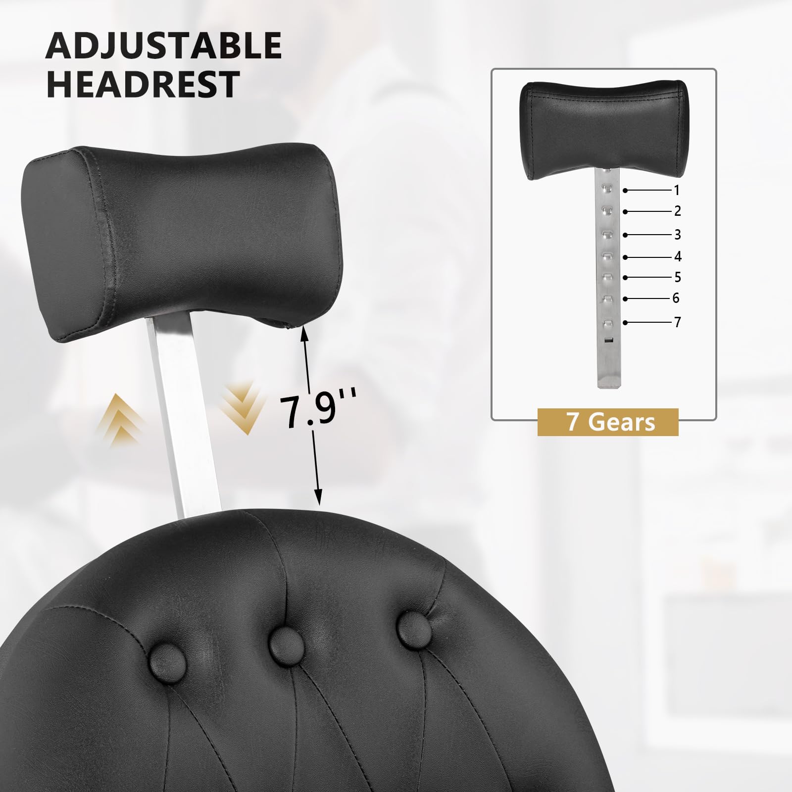 OmySalon BC1601 Vintage Style Heavy Duty Hydraulic Recline Barber Chair