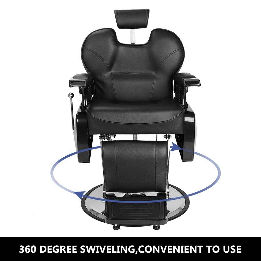 OmySalon BC1202 Classical Style Heavy Duty Hydraulic Reclining Barber Chair