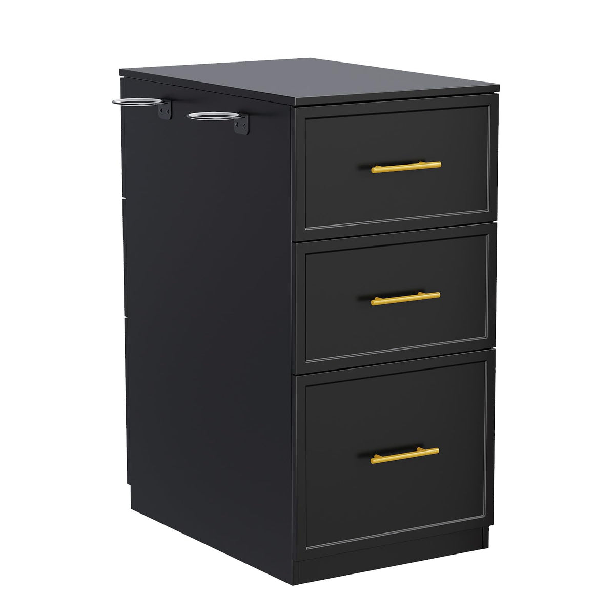 OmySalon DSCWSD Double-Sided Salon Styling Station with 6 Drawers 2 Tool Holders