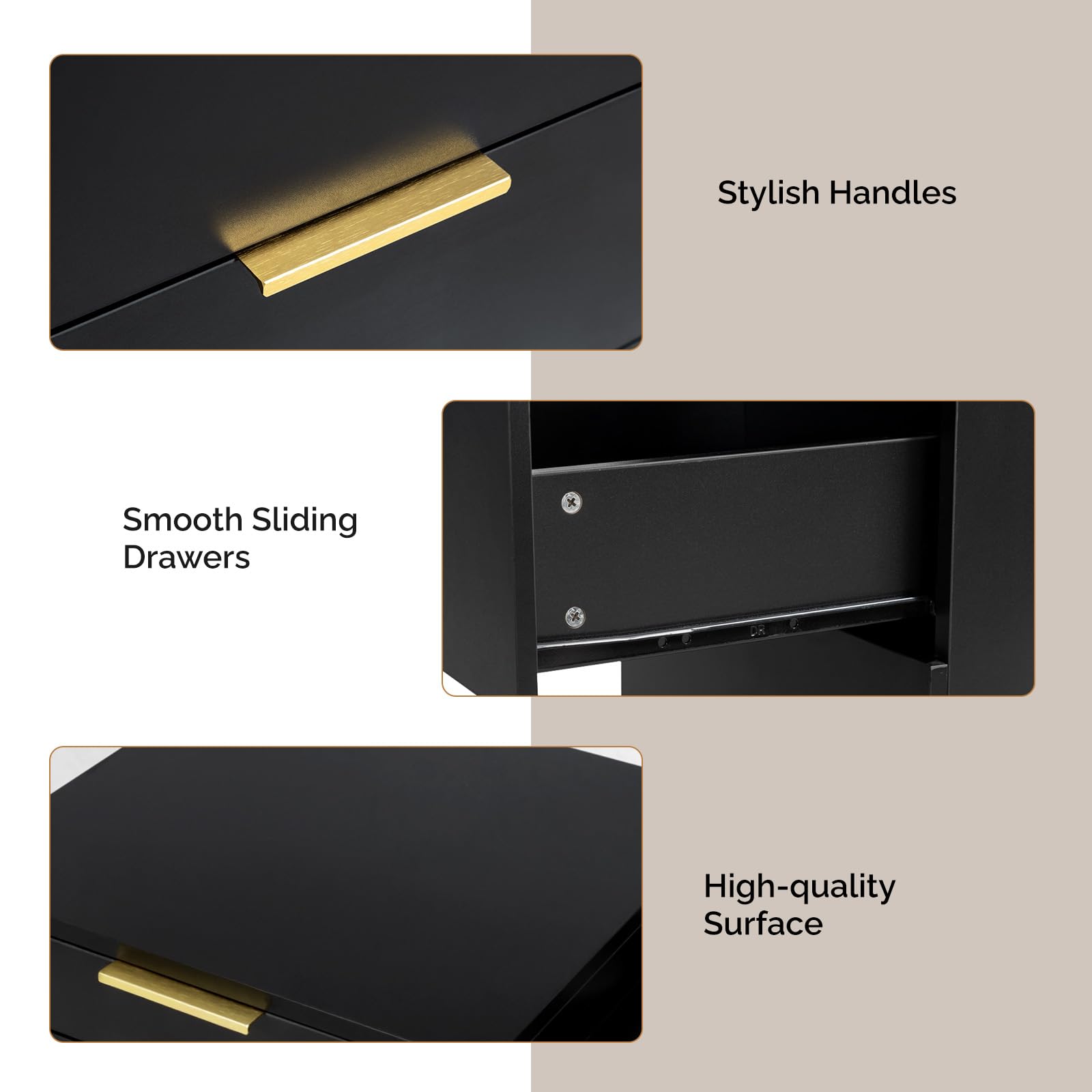 OmySalon SCWS Modern Style Salon Styling Storage Station with 3 Drawers 1 Cabinet 3 Hair Dryer Holders