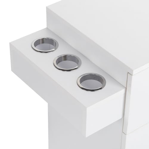 OmySalon HSC-10 Free Standing Wooden Salon Barber Station Cabinet w/2 drawers 1 Cabinet 6 Hair Dryer Holders
