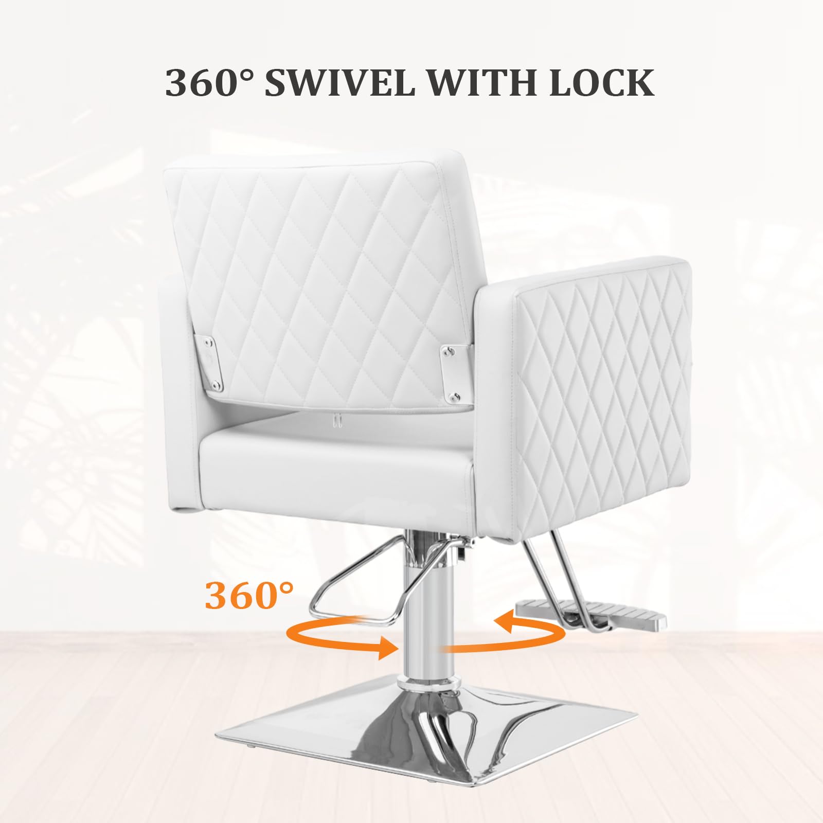 OmySalon SC2002 Heavy Duty Hydraulic Wide Seat Hair Stylist Salon Chair