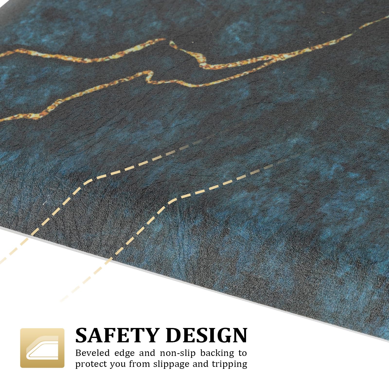 OmySalon 3'x5' Semi Circle Salon Anti Fatigue Mat with Round Cutout 5/8" Thick