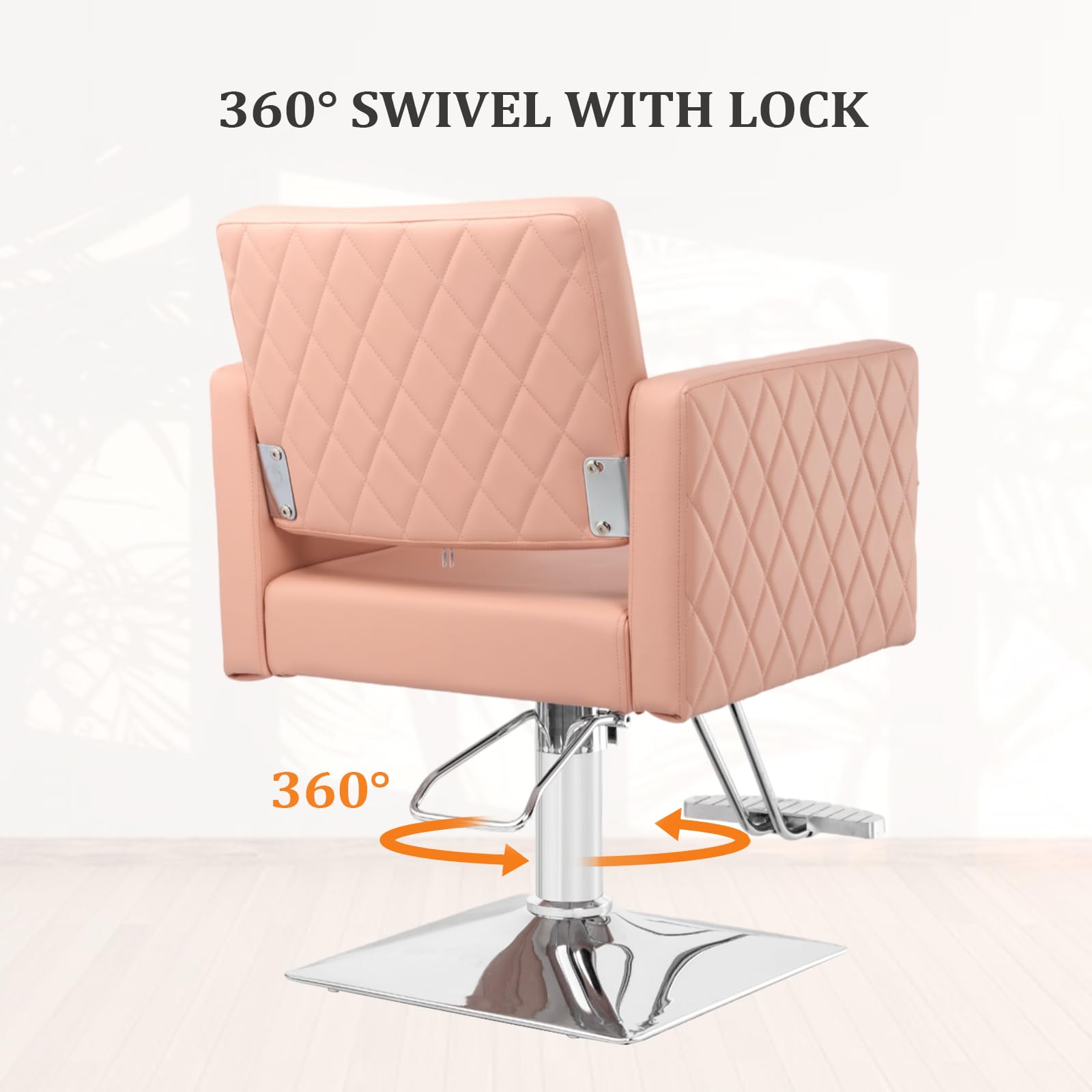 OmySalon SC2002 Heavy Duty Hydraulic Wide Seat Hair Stylist Salon Chair