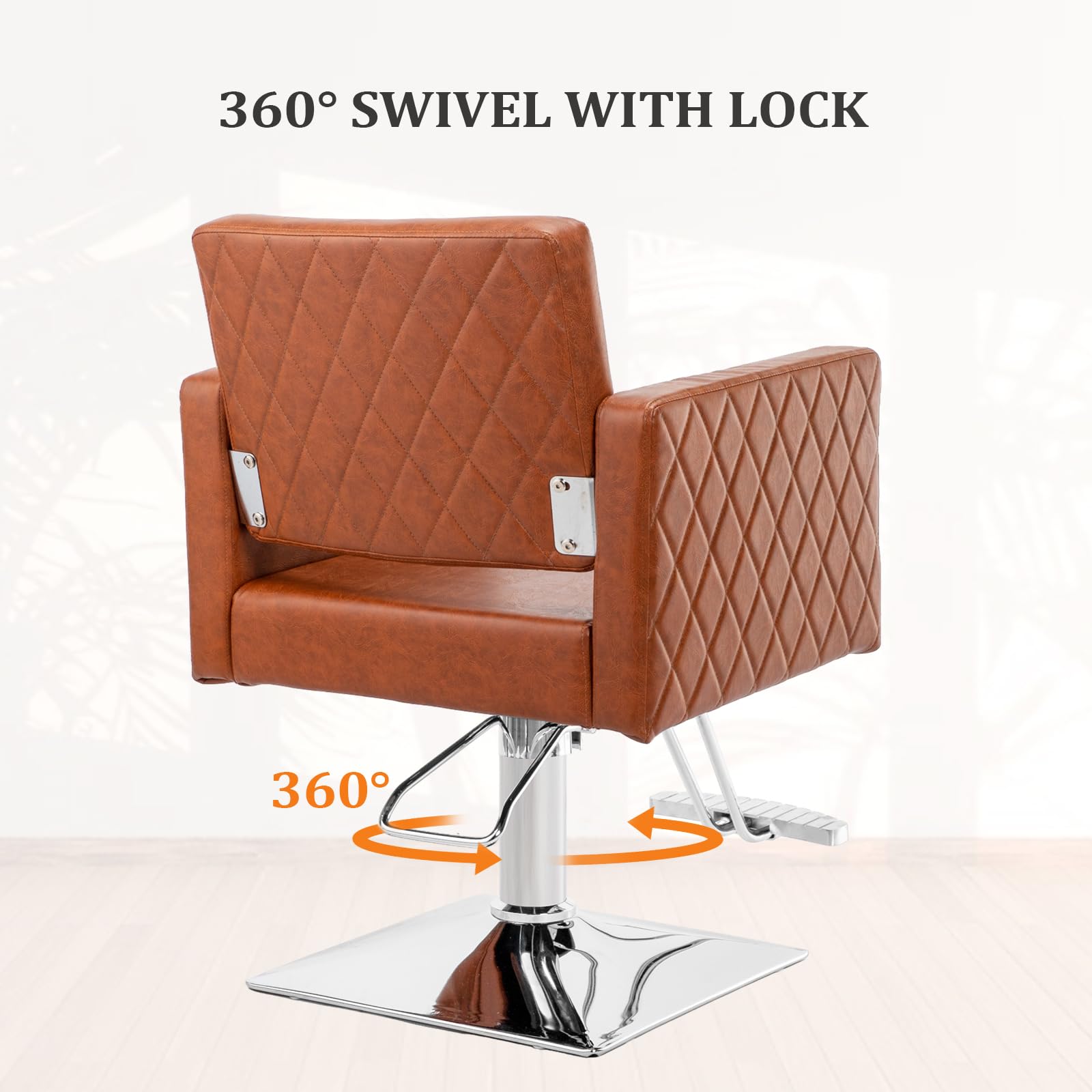 OmySalon SC2002 Heavy Duty Hydraulic Wide Seat Hair Stylist Salon Chair