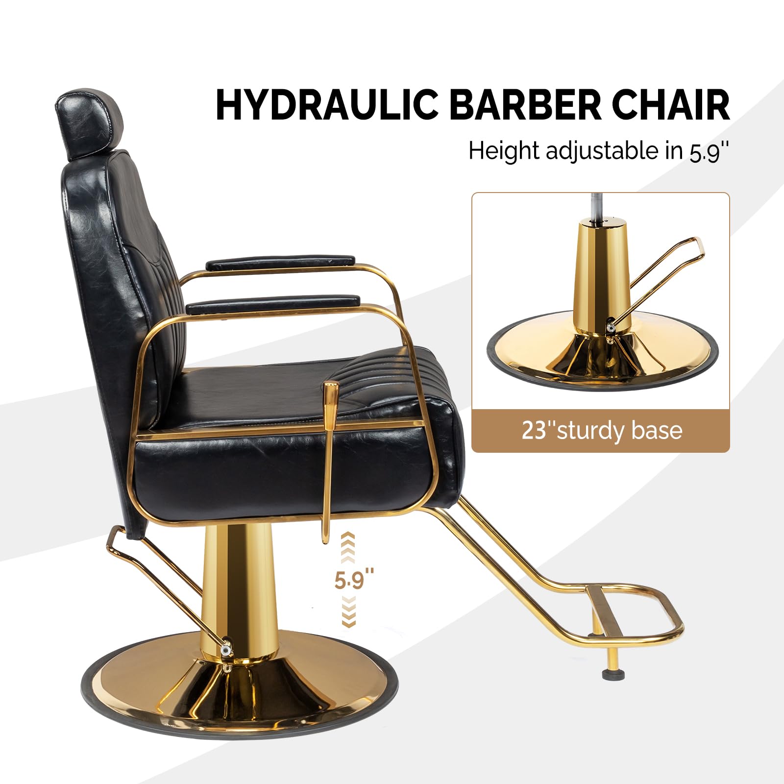 OmySalon SC2201 All Purpose Heavy Duty Reclining Hair Salon Chair w/Headrest