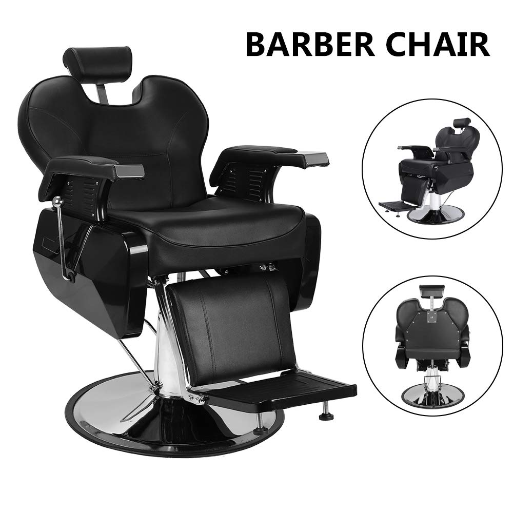 OmySalon BC1202 Classical Style Heavy Duty Hydraulic Reclining Barber Chair