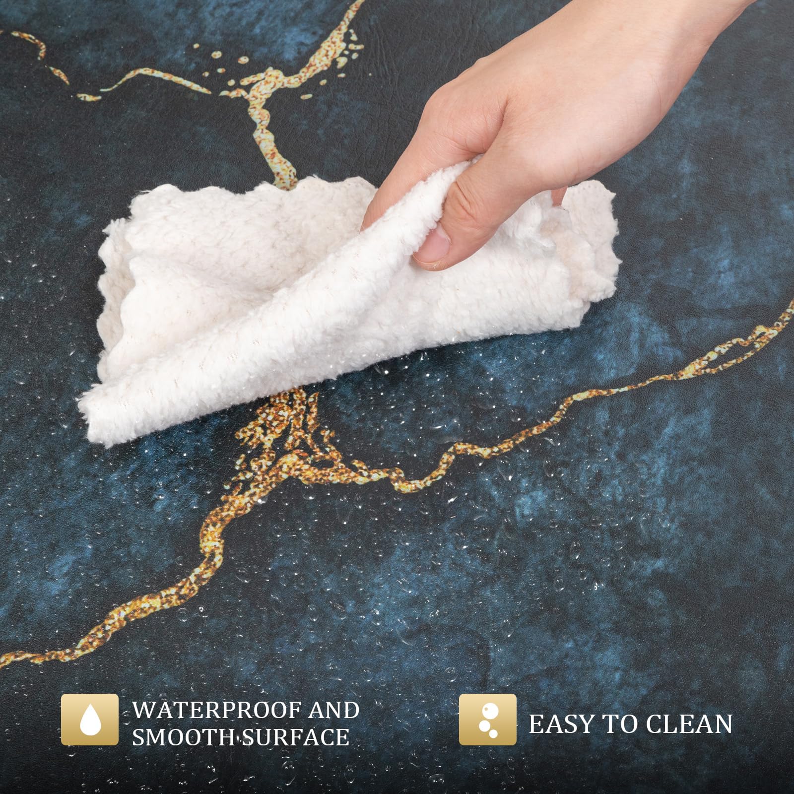 OmySalon 3'x5' Semi Circle Salon Anti Fatigue Mat with Round Cutout 5/8" Thick