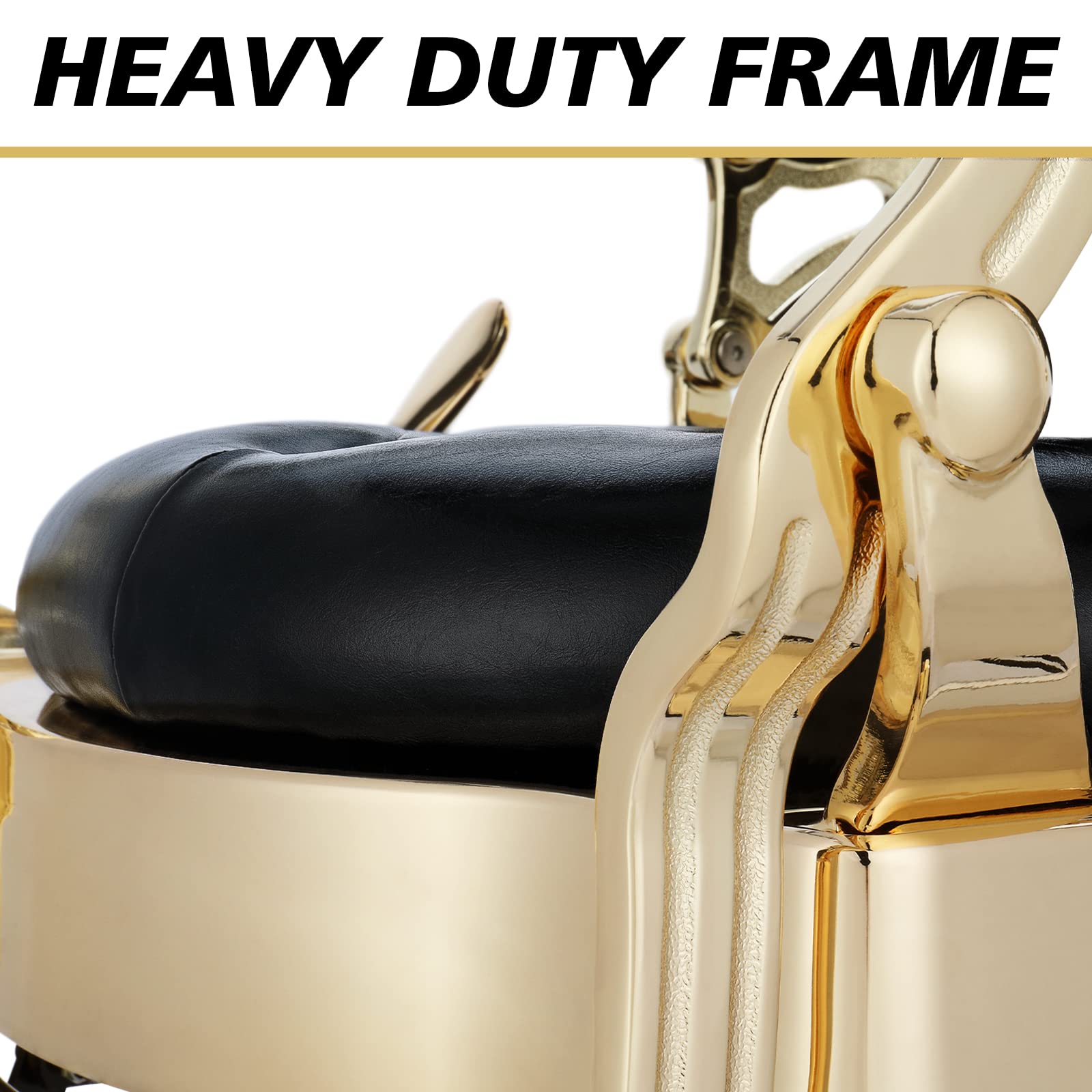 OmySalon BC1101 Vintage Style Heavy Duty Hydraulic Recline Barber Chair