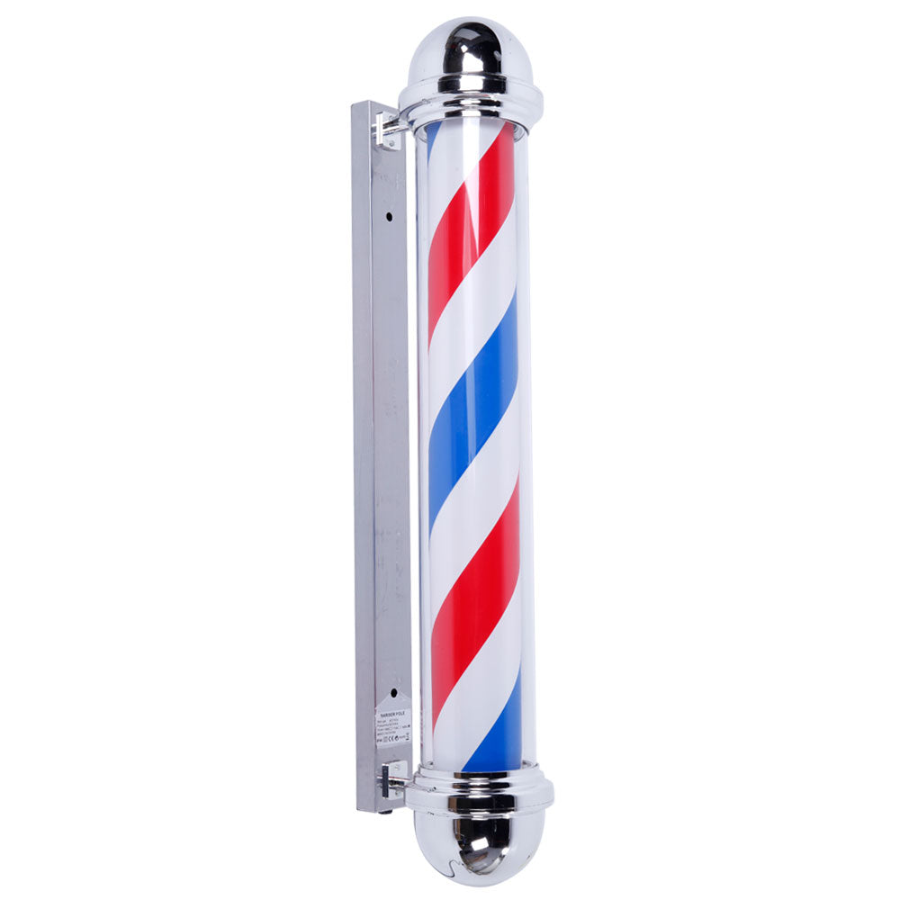 OmySalon 36in Barber Pole Light Rotating Red White Blue LED Strips Barber Shop Light