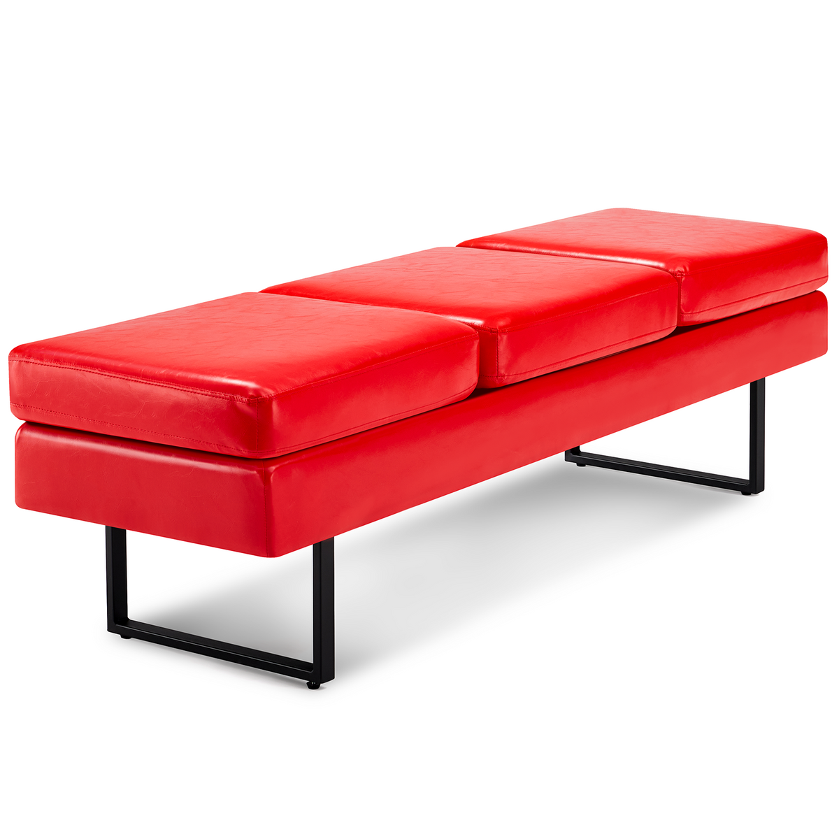 OmySalon WB Modern Reception Waiting Room Bench Chair with Thickened Iron Leg for Beauty Barber Salon SPA Office