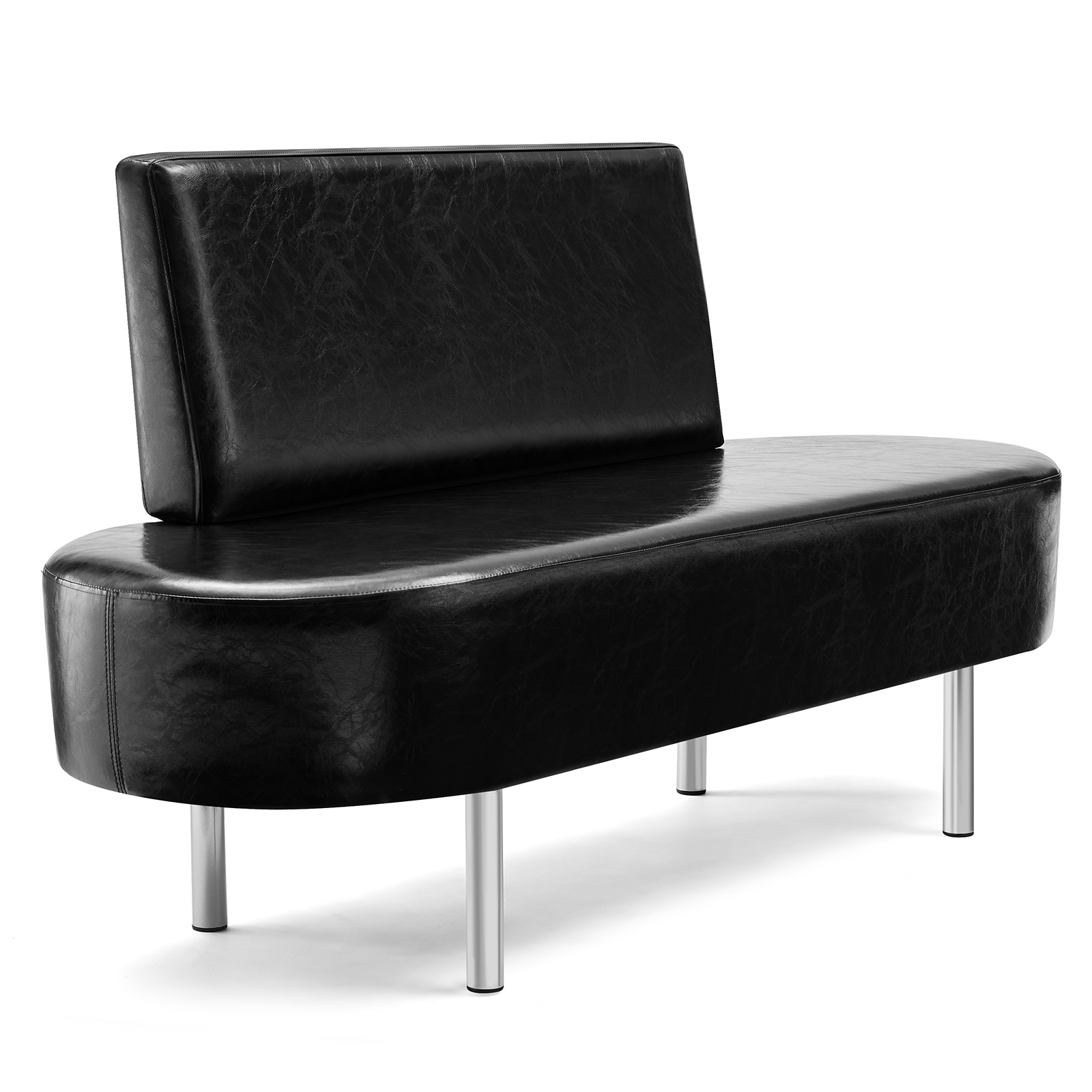 OmySalon WBWB Modern Reception Waiting Room Bench Chair with Backrest for Beauty Barber Salon SPA Office
