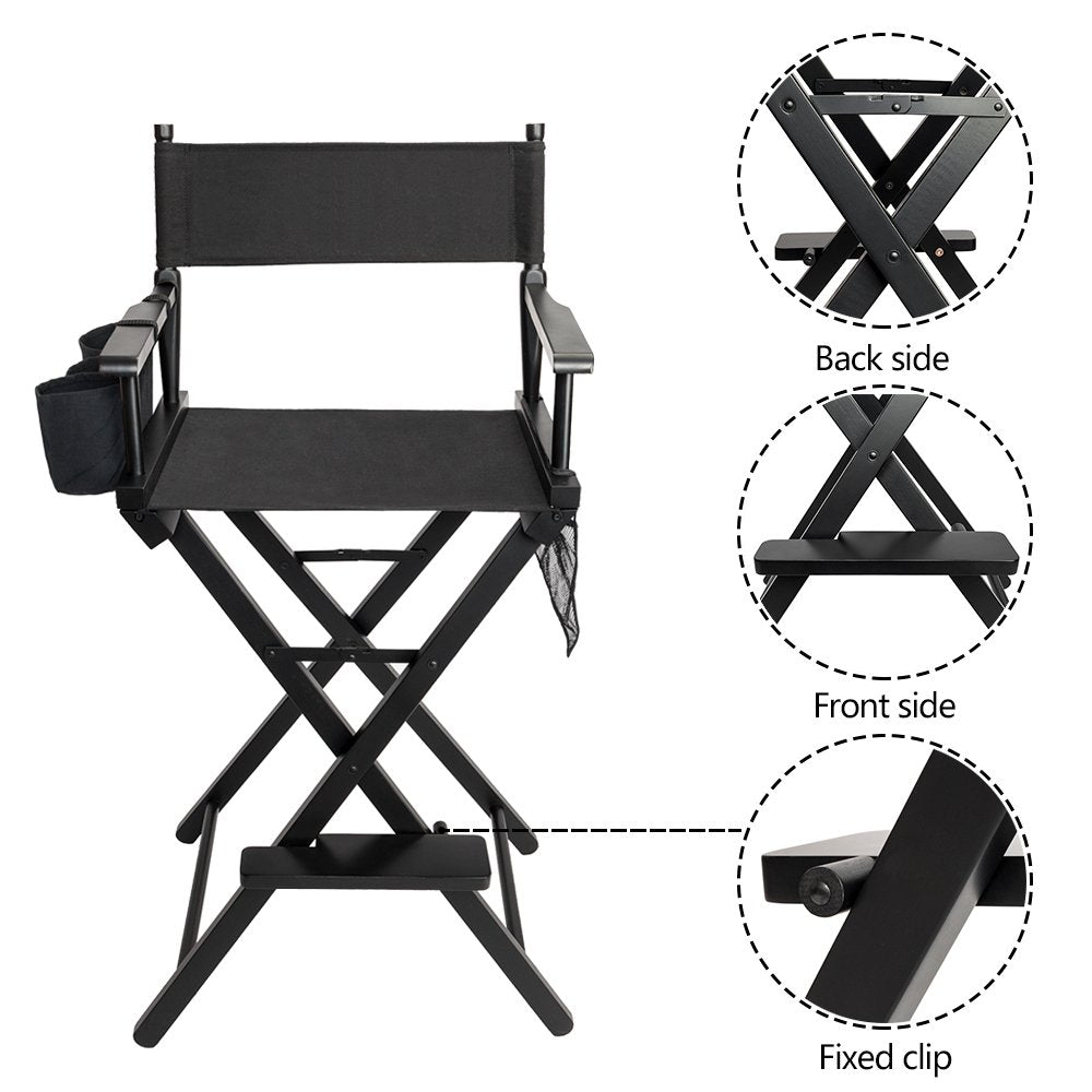 Omysalon 31in Director Chair Folding Artist Makeup Chair