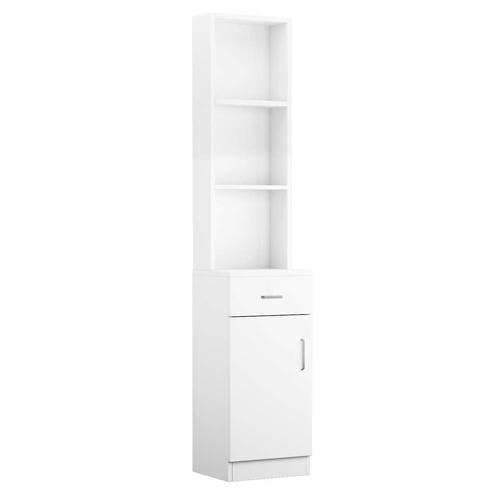 OmySalon FSS-01 Barber Storage Station Cabinet w/5 Compartments 1 Drawer 1 Door