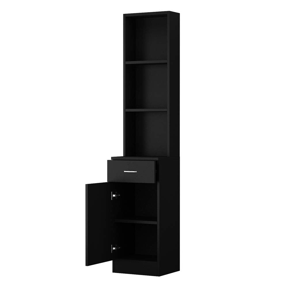 OmySalon FSS-01 Barber Storage Station Cabinet w/5 Compartments 1 Drawer 1 Door