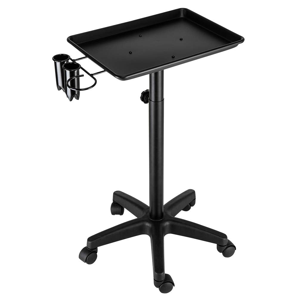 OmySalon ST Height Adjustable Rolling Salon Tray Trolley Cart on Wheels