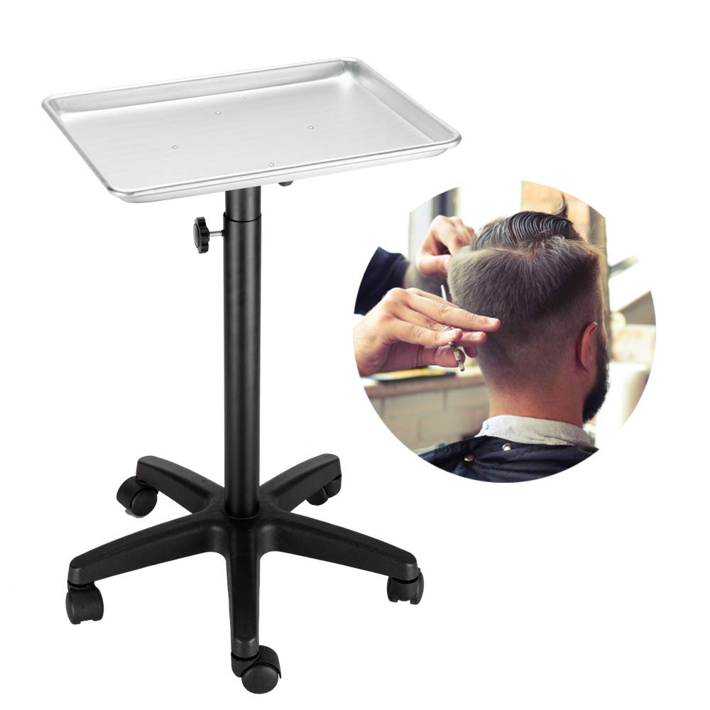OmySalon ST Height Adjustable Rolling Salon Tray Trolley Cart on Wheels