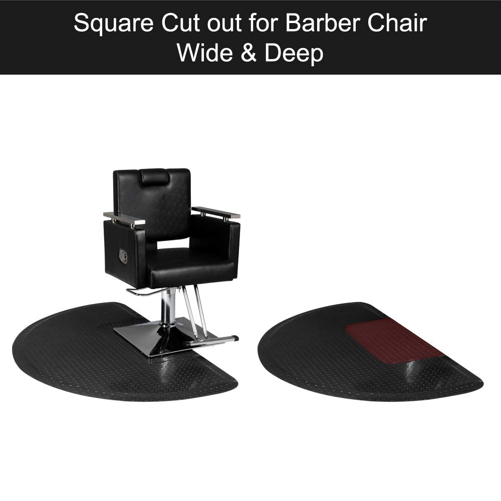 OmySalon Anti Fatigue Mat Salon Barber Mat for Hair Stylist 1/2in Thick Diamond Plate Pattern