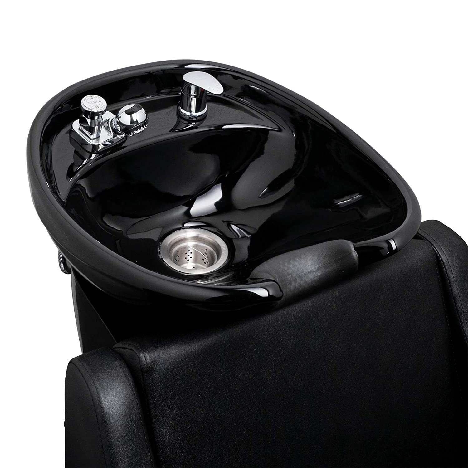 OmySalon BU1201 Salon Shampoo Backwash Chair Unit with Oversized Ceramic Shampoo Bowl & Adjustable Footrest